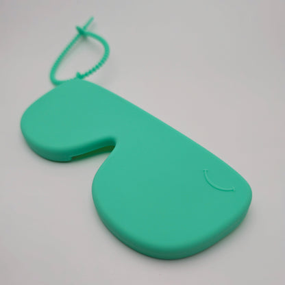 Turquoise silicone glasses case