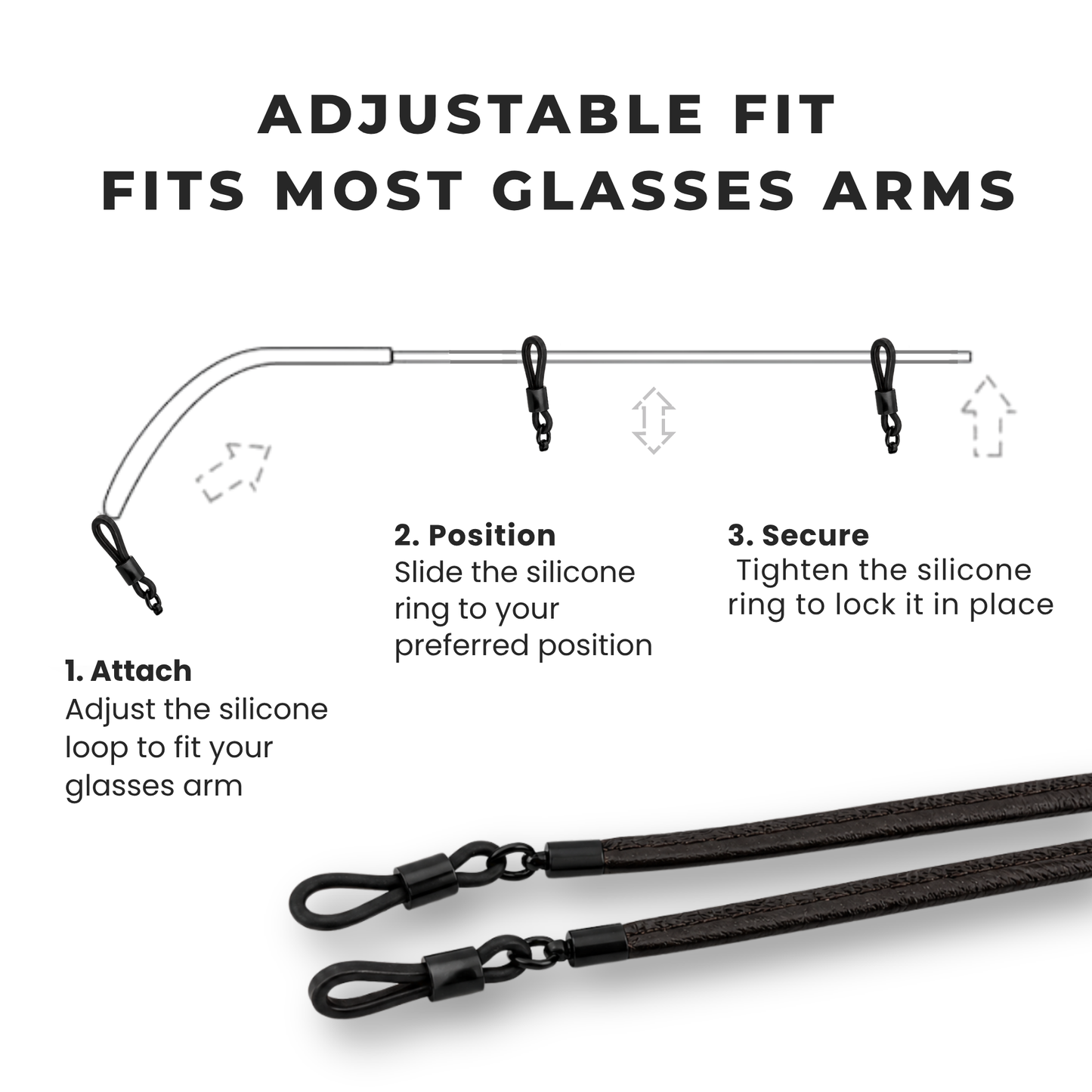 SunnyMate Leather Glasses Strap (3 Colours)