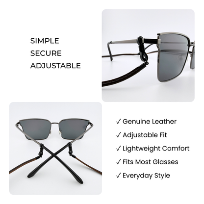 SunnyMate Leather Glasses Strap (3 Colours)